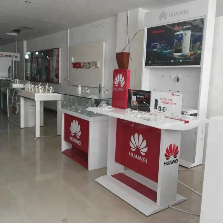 High-End Retail for HUAWEI Mobile Phone Display Cabinet Eco-Friendly Shop Counter Display Racks