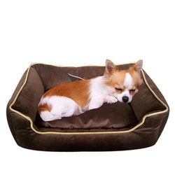 Wholesale Large washable short plush dog bed memory foam orthopedic dog bed
