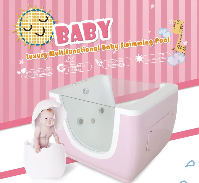 pink baby spa bathtub