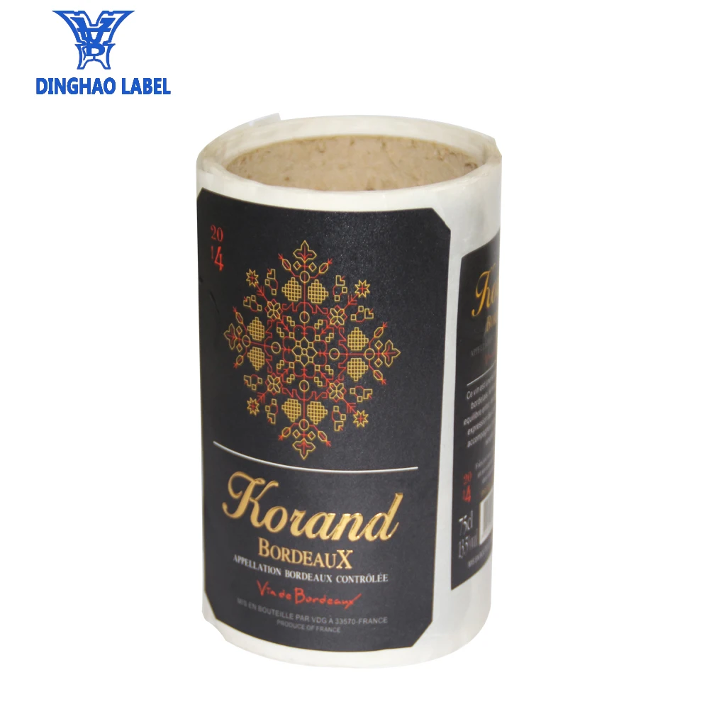 Экологичные глубокой печати самоклеющиеся красного вина, на этикетке бутылки