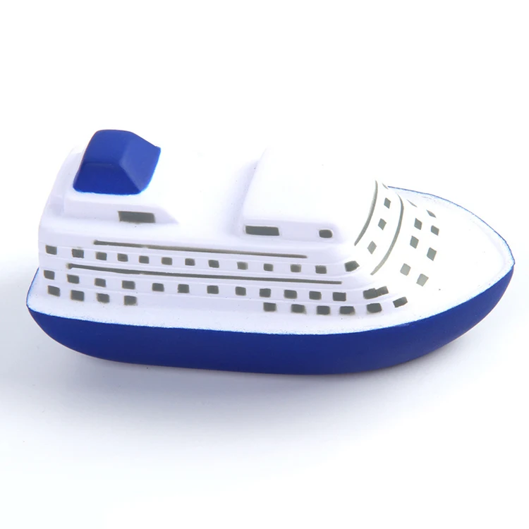 Promotional Toy Print Logo Custom PU Foam Cruise Ship Stress Reliever Ball