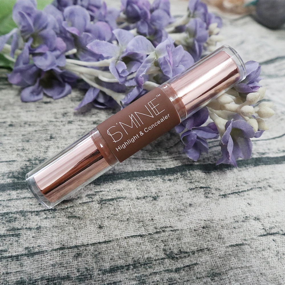 Двухсторонний макияж консилер Контурирование лица хайлайтеры палочки хайлайтер трехмерная осветляющая ручка для лица