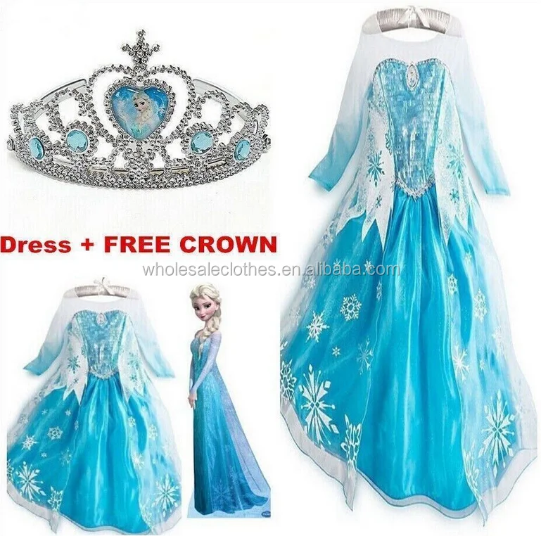 Niños Niñas Vestidos Vestido De Traje De La Princesa Anna Elsa Frozen  Onenweb - Buy Anna Vestido Product on 