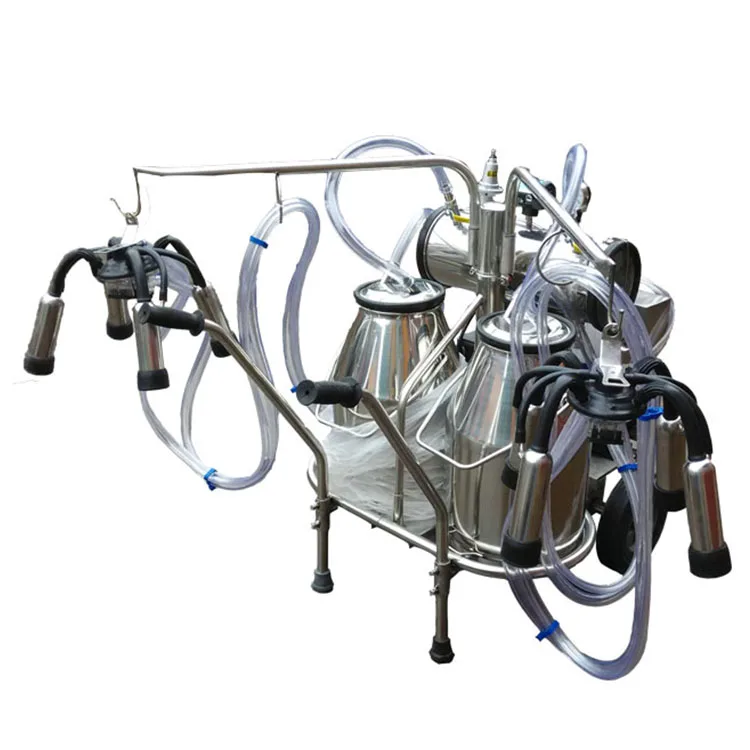 Automatically Portable Small Double Buckets Manual Goat Sheep Cow Milker Milking Machine