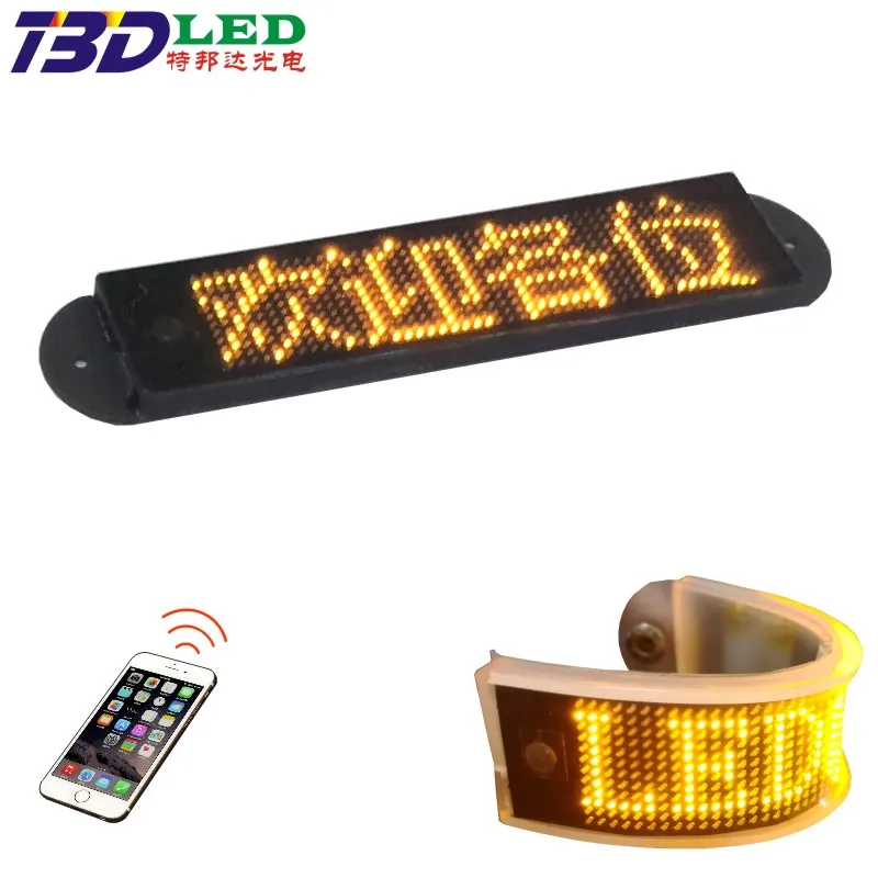 Phone Control Moving Message Flexible Led Display Mini Led Sheets Hats Shoes Bags Glowing Scrolling Flexible LED Screen Strip