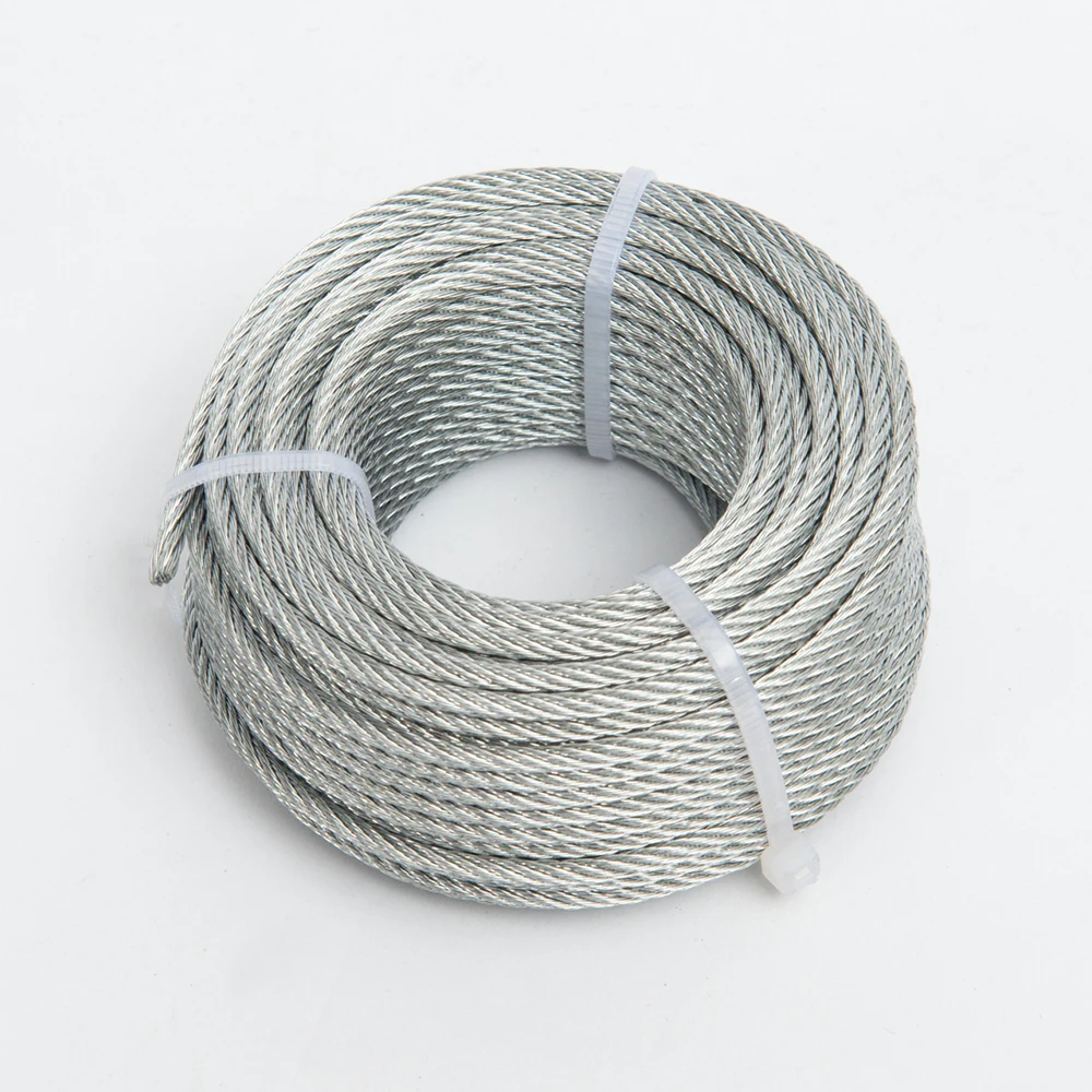 Galvanised Wire Rope 50 Metre of 10mm of 6x19Construction Handy Straps