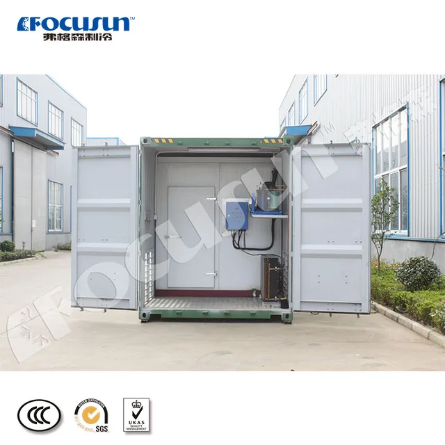 Containerized storage room and cold room for storing meat/seafood, vegetables or ice