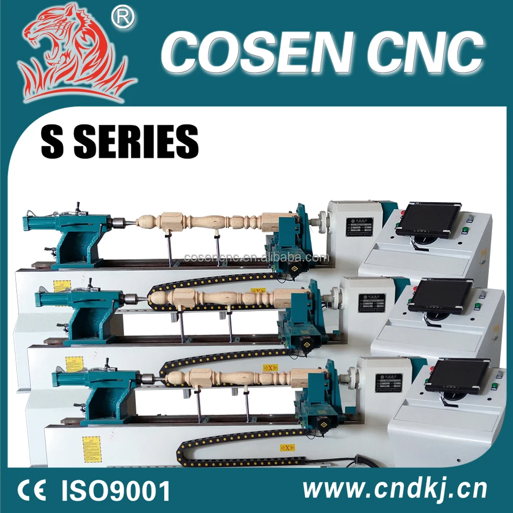 COSEN CNC Multipurpose Wood Turning Lathe Machine for Stair Baluster With CE