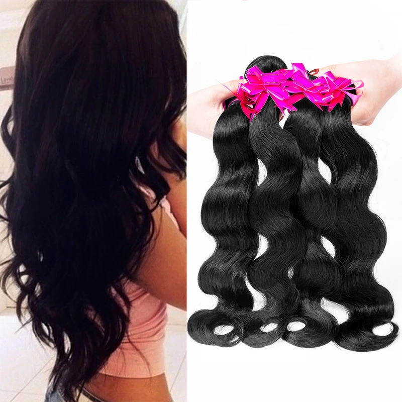 8A Peruvian Virgin Hair Body Wave 4 bundles Peruvain Body Wave Human Hair Weave Bundles Human
