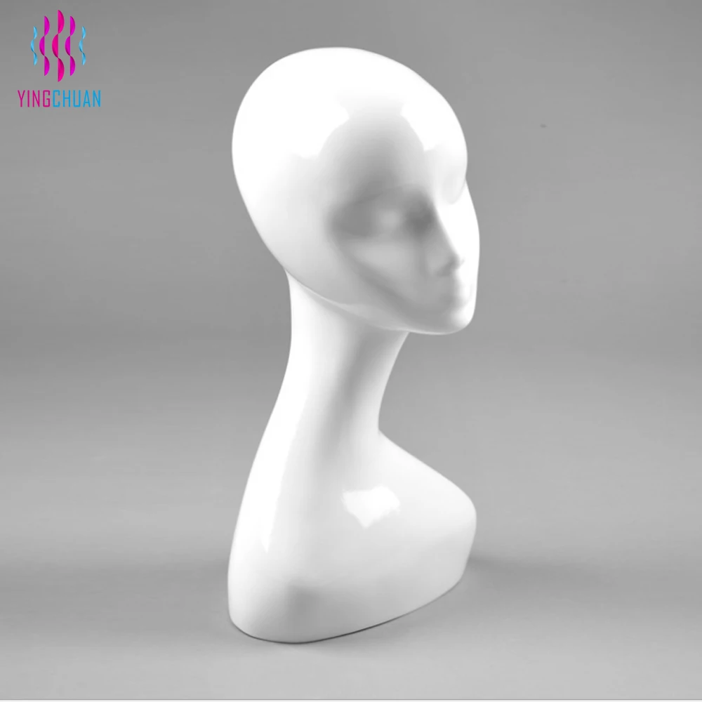 Foam Mannequin Head For Wigs And Hat Display, Abstract White Head