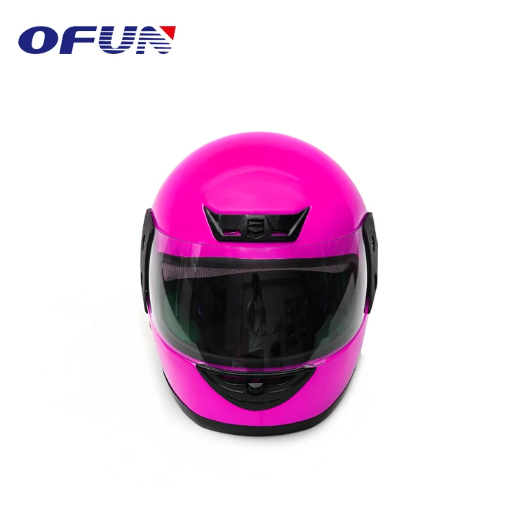 OFUN New Design Purple Safety Full Face Plastic Motorcycle Helmet