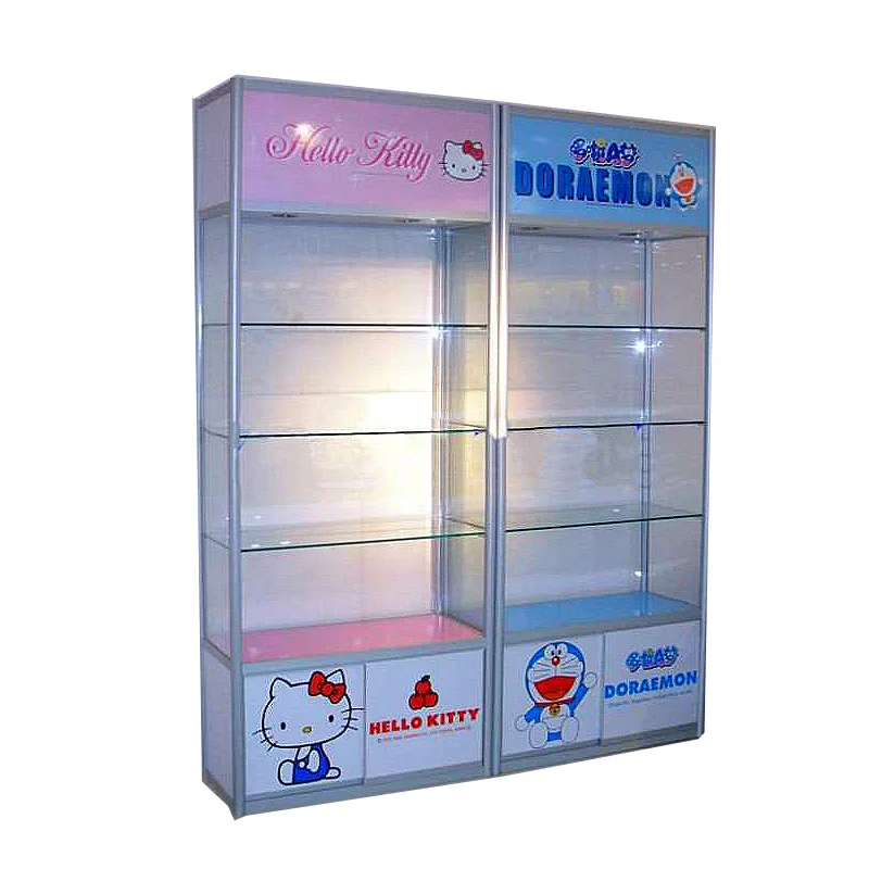 Hello Kitty Glass Display Showcase Glass Cabinet With Led Lights Buy Corner Glass Display Cabinet Display Cabinet With Glass Doors Clear Glass Display Cabinet Product On Alibaba Com