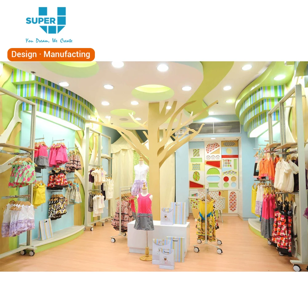 Kids Clothing Store Interior Design With Lighting Baby Clothes Shop Buy ...