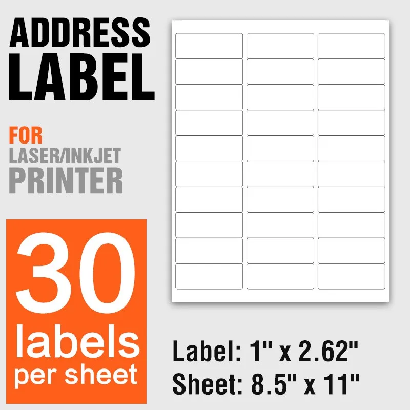 Sticker Paper for Inkjet Printer Label Paper 8.5''x11(A4) 30