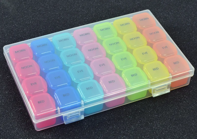 OEM пластиковый довольно Путешествия Ежедневно 7 день таблетки окно с таймером