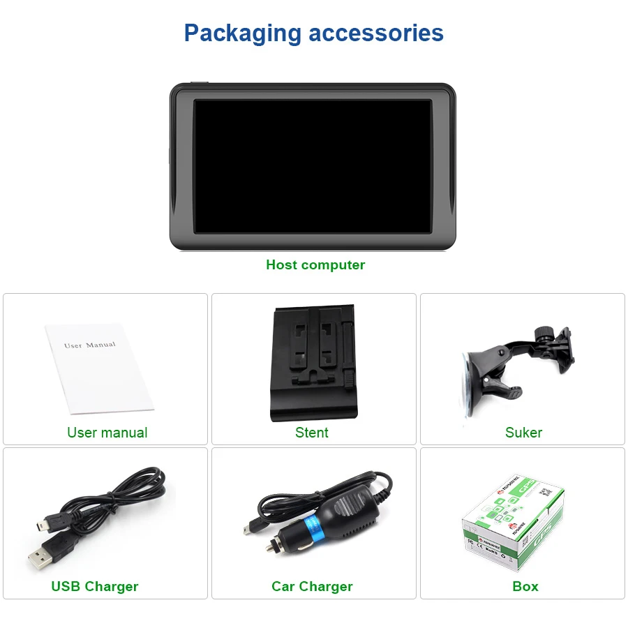 7 Inch Car Android  GPS Navigation Capacitive Screen 768MB 16GB FM WIFI Russia Europe USA Map Truck Vehicle for Pioneer for Pioneer