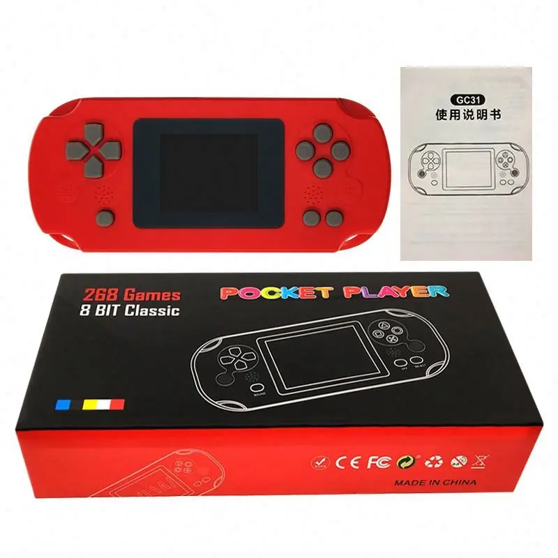 2019 карманная портативная игровая консоль 2,4 дюйма, встроенные 129 игр, портативный игровой Ретро плеер с поддержкой ТВ выхода, встроенный 168