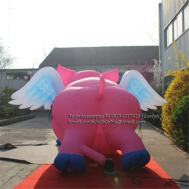Attractive Giant Inflatable Flying Pig With Free logo Printing