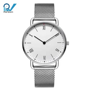 Bauhaus Design Fashion Watch Classic Stainless Steel Case Milanese Strap Interchangeable Silicone Strap Quartz Movement Pointer
