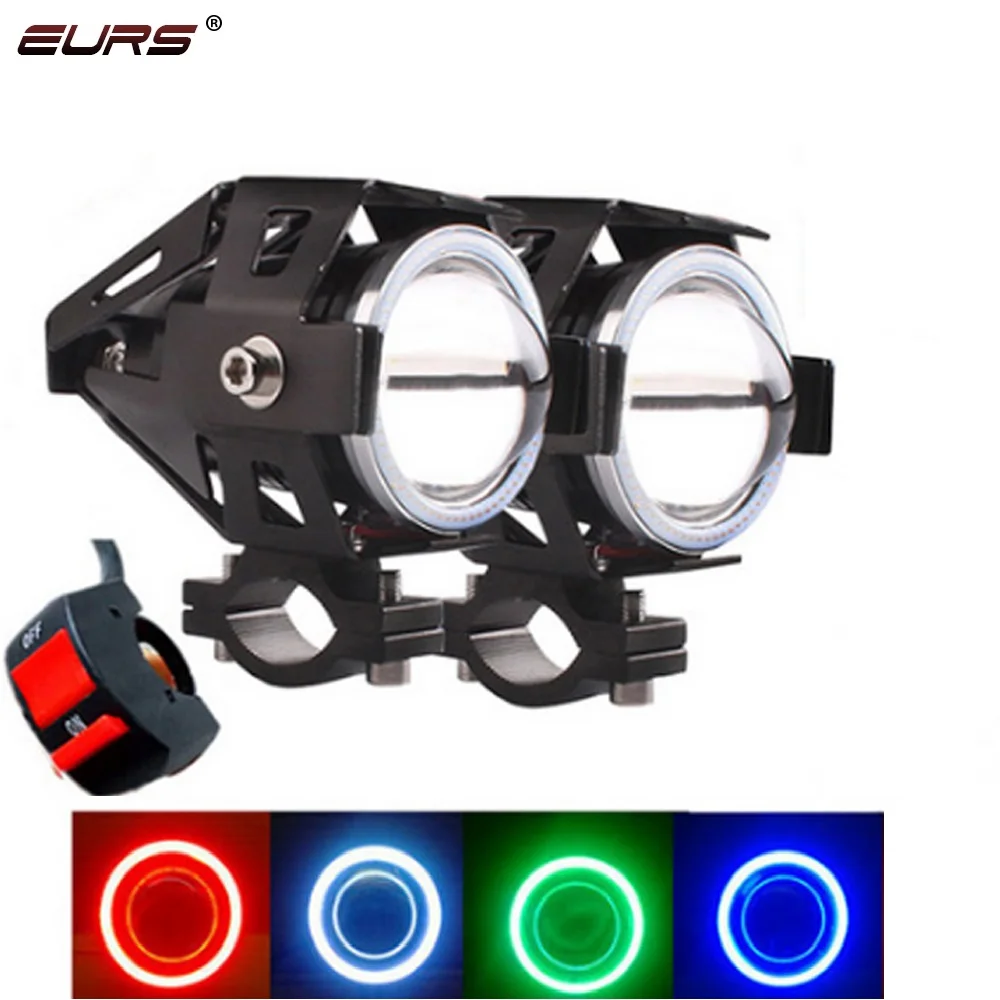 Factory Direct U7 12V 1200LM 8000K 30W LED Projector Light Transformers Laser Angel/Evil Eye Spot Headlamp Motorcycles White