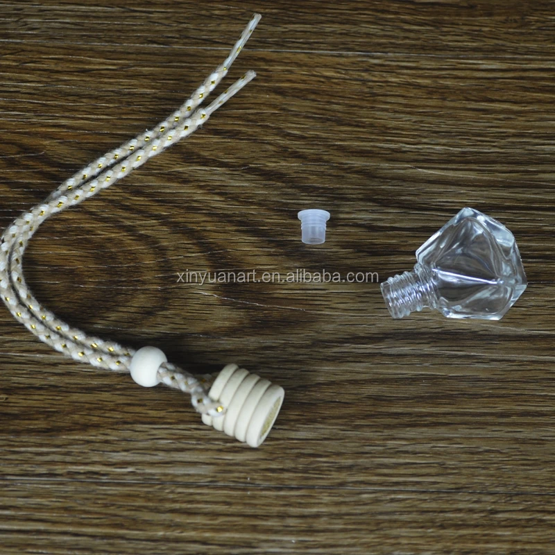 Diamond sharp Car air Freshener Empty Hanging Perfume Bottle for Car