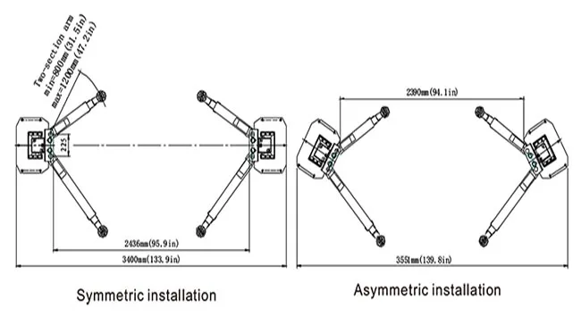 Двухстоечный гидравлический автомобильный подъемник TLT 235SC для механической