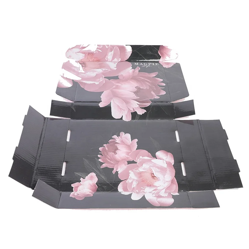 Роскошная Подарочная коробка высокого качества с двусторонней печатью, розовая почтовая коробка