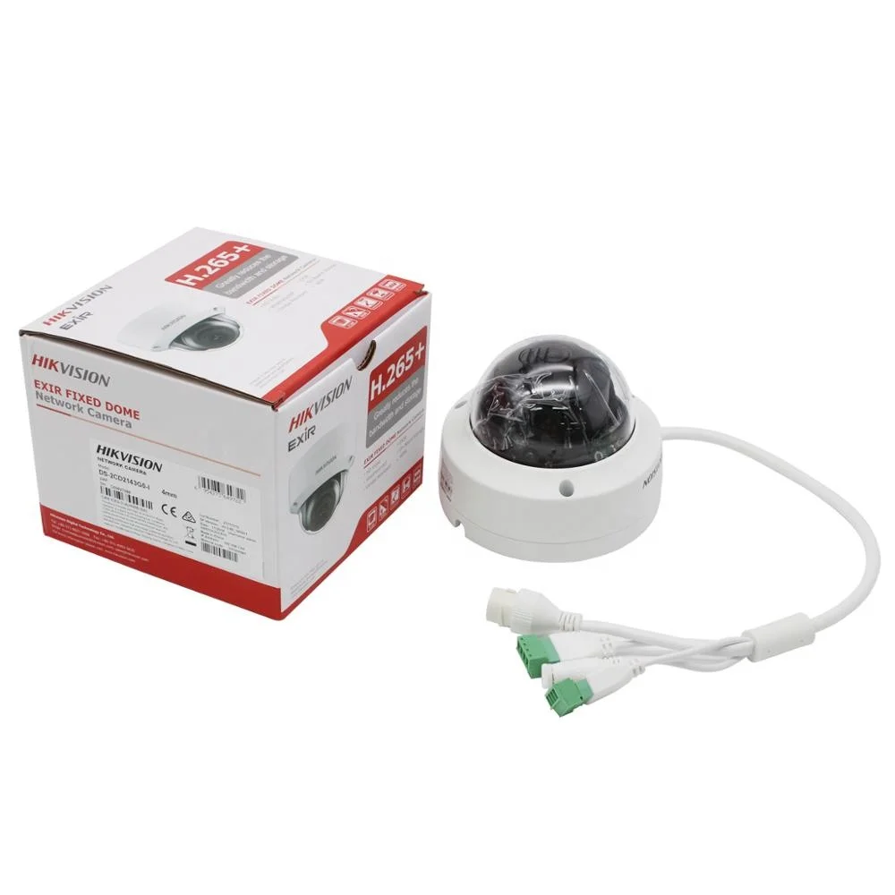 Original HK 2 MP IR Fixed Dome IP POE  CCTV IP Security Camera DS-2CD2123G0-I  CBuilt-in micro SD card slot up to 128 GB 30M IR