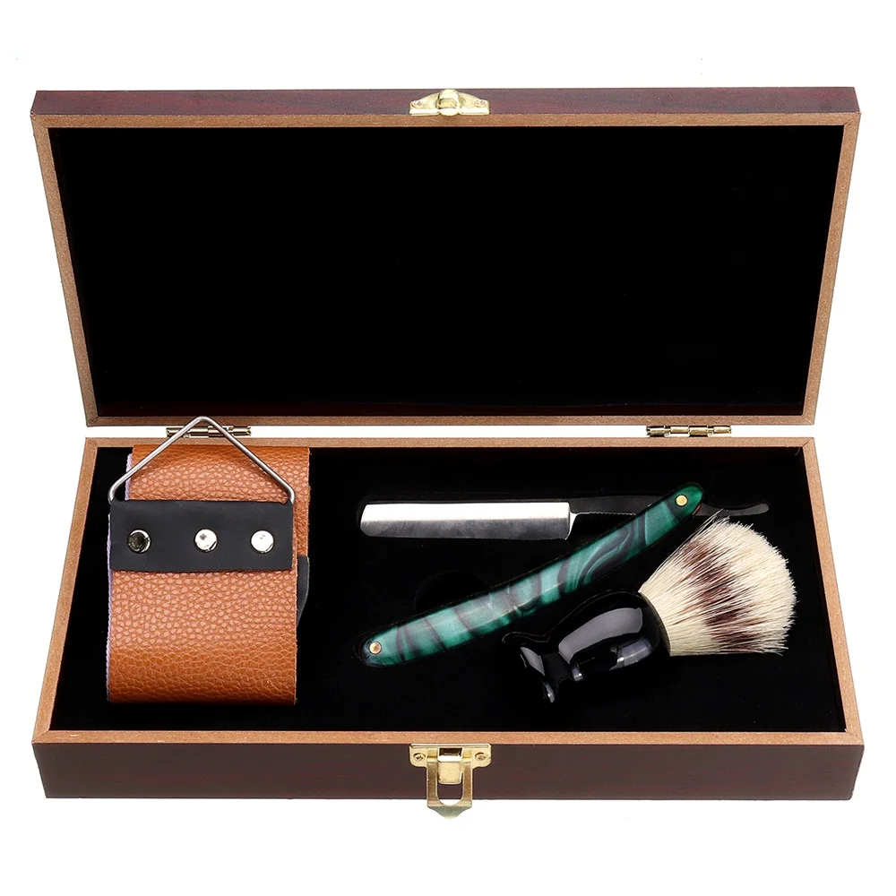 beard kit with straight razor