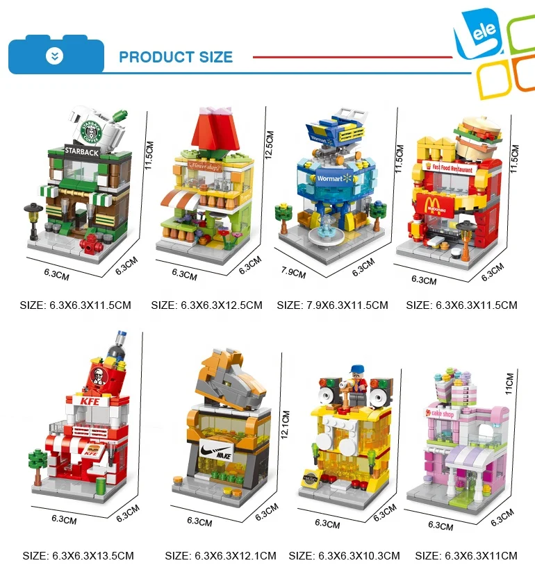 QLT QIAOLETONG City Café, mattoncini architettura, compatibili con Lego Friends Haus Ideas Café-Negozio, Street View, decorazione regalo per adulti e ragazze dai 6 ai 16 + 581 pezzi