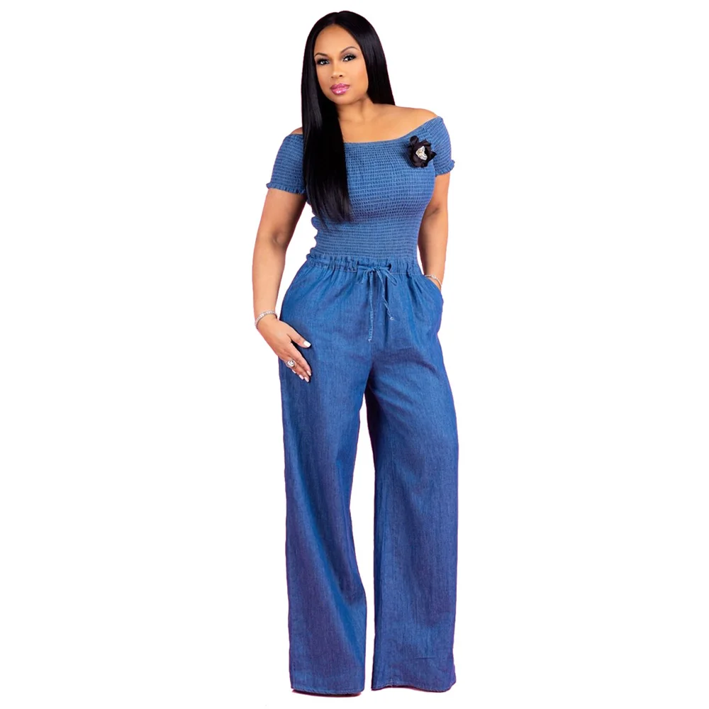 Monos Largos Casual Jeans Ladies Jumpsuit Denim Fabric