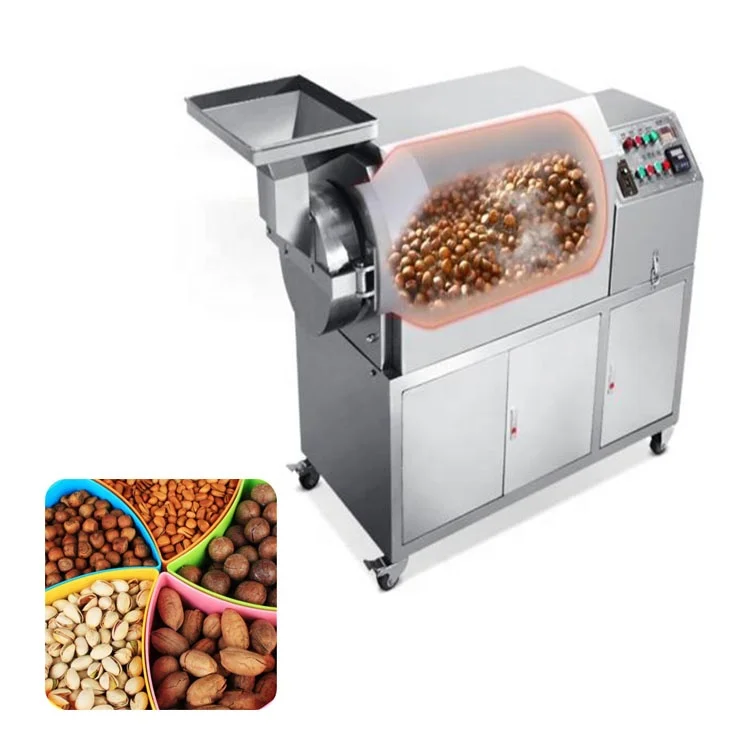 Small Oat Roasting Machine/gas Heating Buckwheat Roaster/castanea Mollissima Roasting Machine
