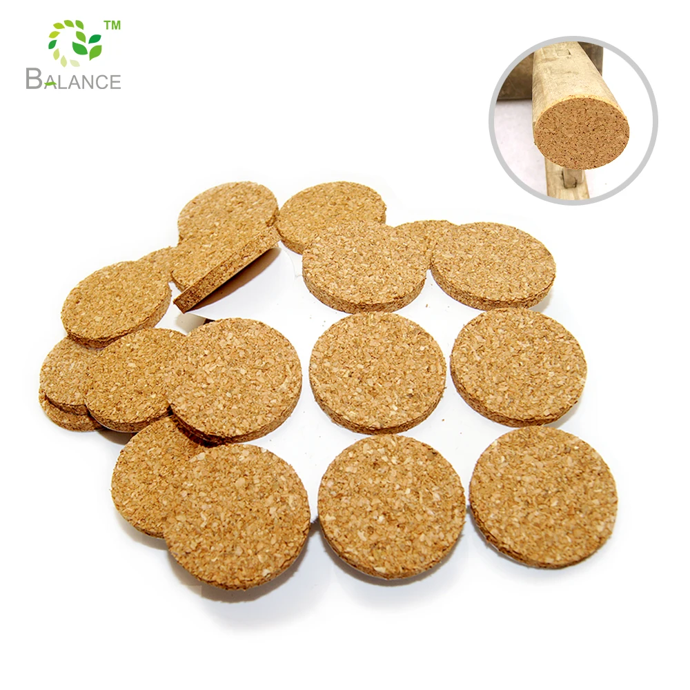 Natural Cork Pad Chair Feet Protector Adhesive Cork Circle Glass Protection Sticky Cork Dots for Furniture