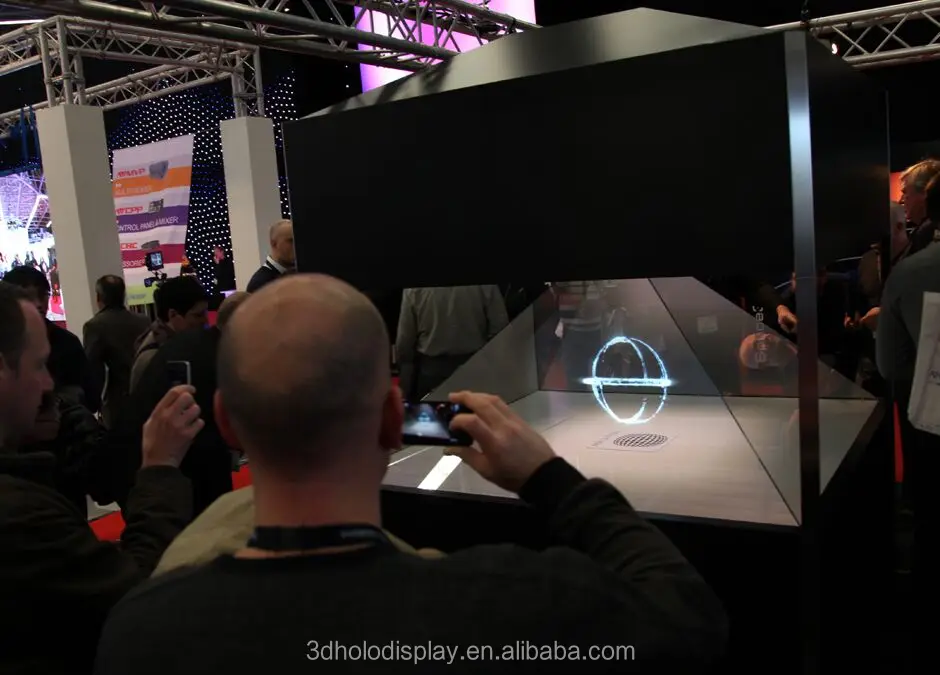 3Dホログラムディスプレイマジックライト 270度22インチマジックホログラムショーケース、プレーヤー、3D