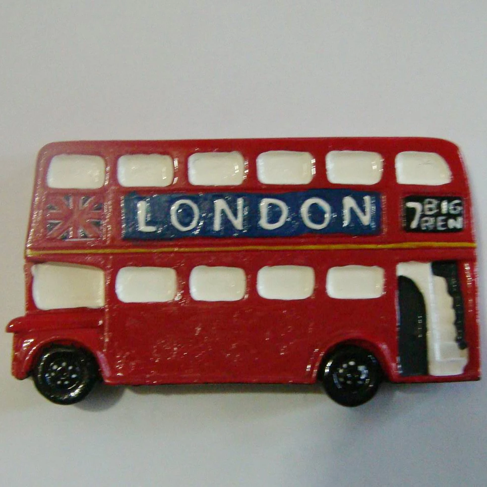186 London Bus Taxi Telefonzelle Poly Fridge Magnet Souvenir Great Britain