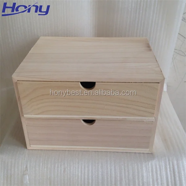 Drawer Type Wood Multi-layer Display and Storage Container with Divider Paulownia Wood Essential Oil Bottle Case for Bulk Order