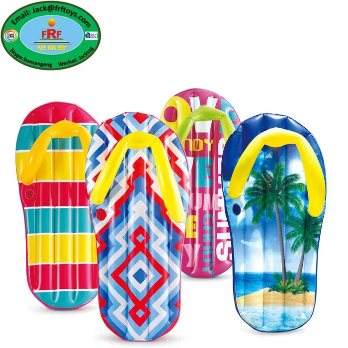 Summer Party Pool Fun Vinyl Inflatable Thong Flip Flops Slipper Pool Float Raft Beach Mattress