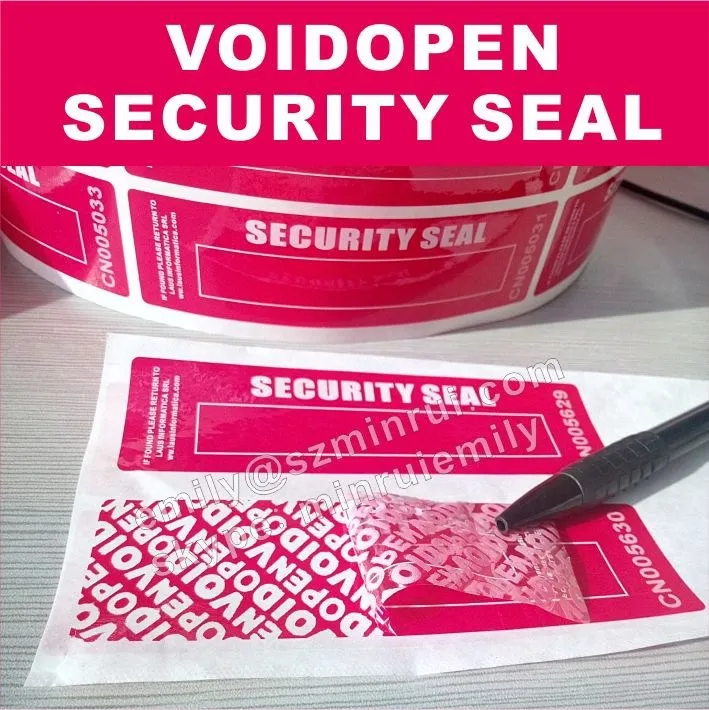 Warranty Void Tamper Proof Evident Labels Security Seal Stickers Numbered Pink