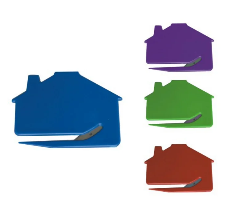 Рекламный подарок с логотипом на заказ, открывалка для пластиковых писем с высечкой для писем в форме дома