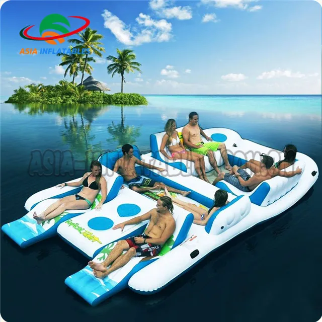 Tropical Tahiti Floating Island. ( hot Rafting floating device) Water Lake Party