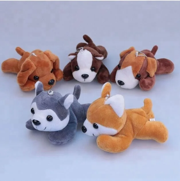 husky plush keychain