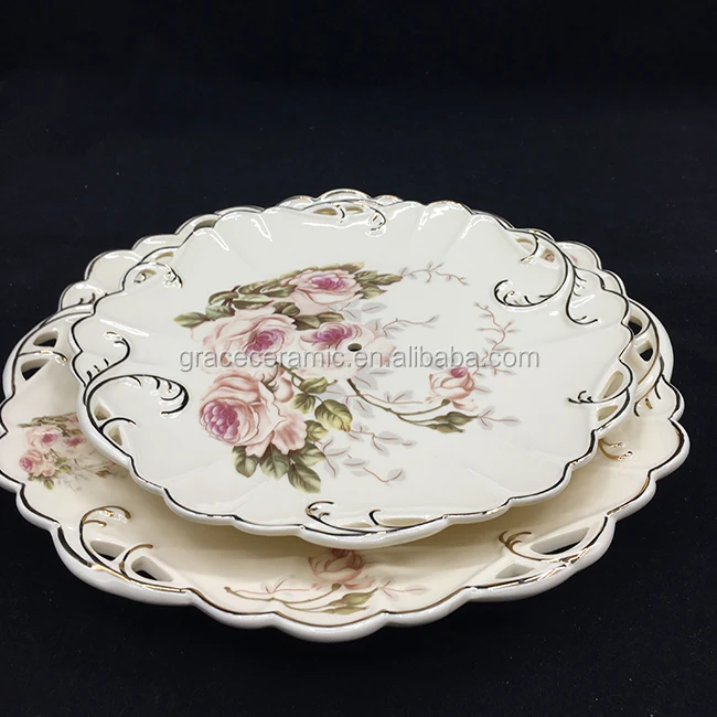 GRACE 24pcs Floral Embossed Gold Line German Design Modern Fine Royal Porcelain Tea Set for Home Party Gift