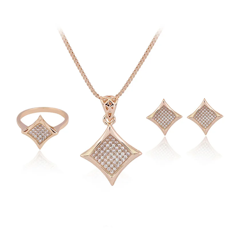 pendant and earring set diamond