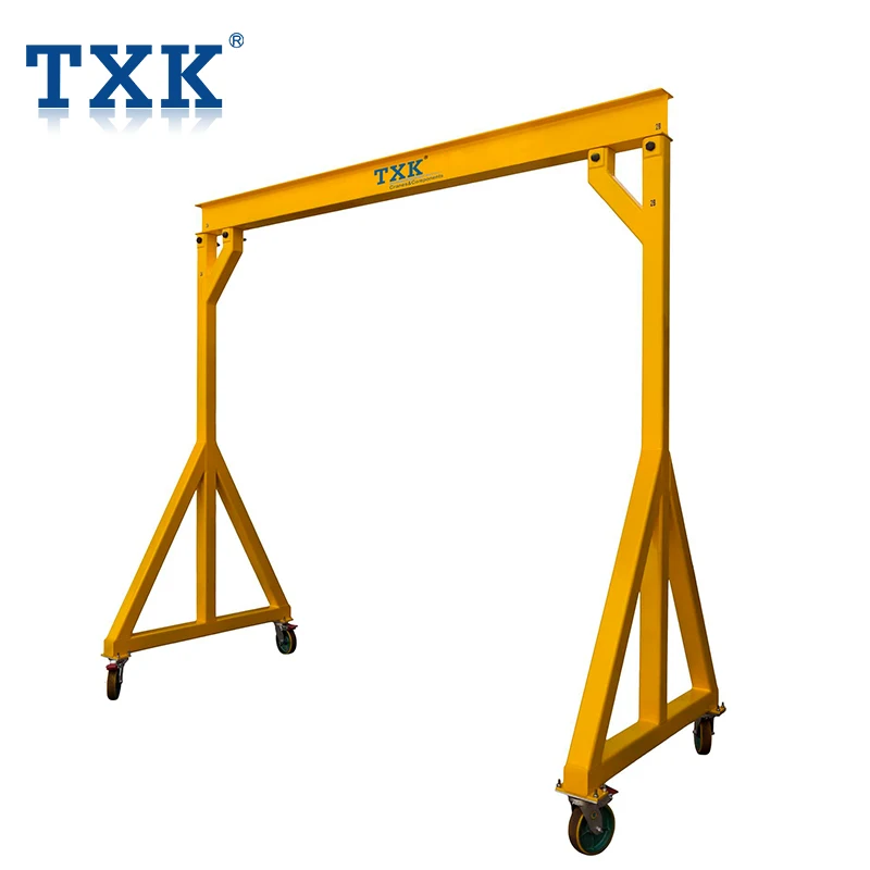 TXK Mini Adjustable Manual Mobile Gantry Crane 1 Ton