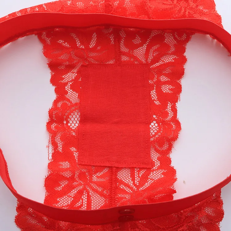 Wide Waistband 2 Button Decorated Super Sexy Seamless Lace Bikini Panties