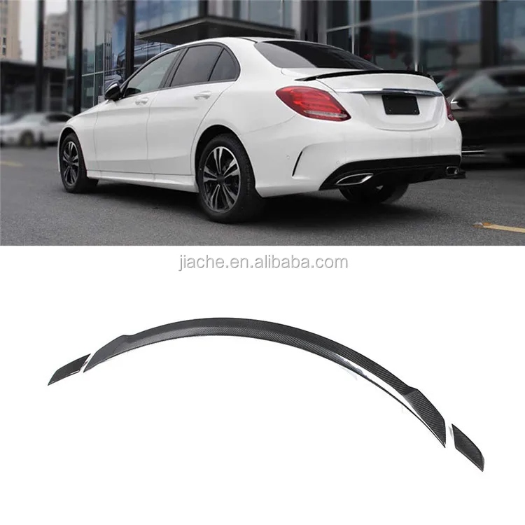3 Pcs Carbon Fiber Rear Lip Spoiler Wings Trunk Stickers For Mercedes Benz W205 C Class C200 C250 C300 Sedan 4 Door 2014 2017 Buy Car Rear Spoiler Carbon Fiber Car Spoiler For