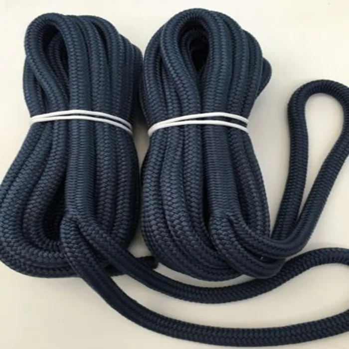 2 pack dock line nylon mooring boat rope safety double braid marine yacht rope