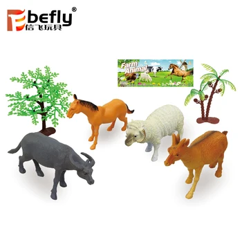 Kids educational toy hollow plastic farm animals