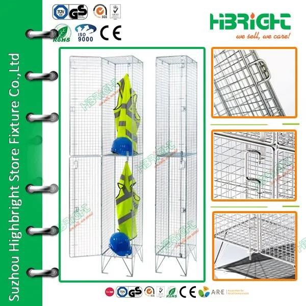 Стальной шкаф для одежды из проволочной