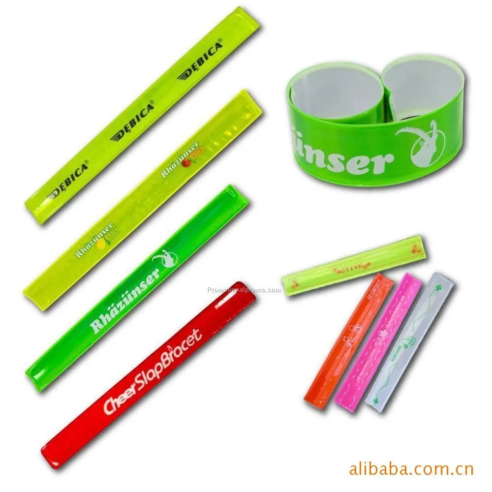 Reflective Pvc Plastic Slap Wrap Slap Bracelet Magic Armband For ...